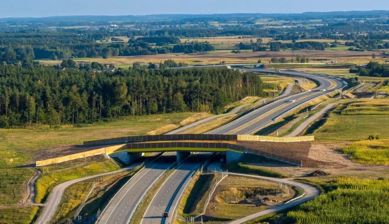 Адзін з адрэзкаў дарогі Via Baltica, адкрыты ў 2022 годзе. Фота: Gov.pl