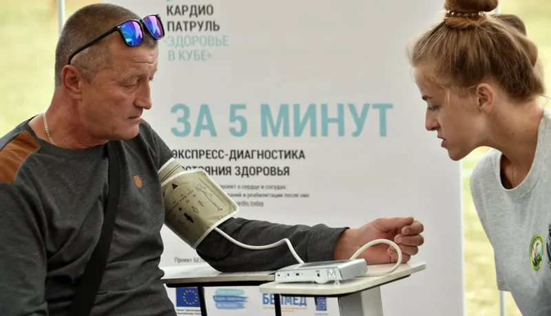 Экспрэс-дыягностыка здароўя ў рамках праекта БЕЛМЕД. Фота: euprojects.by