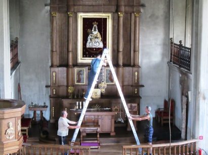 Как восстанавливают костел Святых Апостолов Петра и Павла в Гоже после пожара Как восстанавливают костел Святых Апостолов Петра и Павла в Гоже после пожара