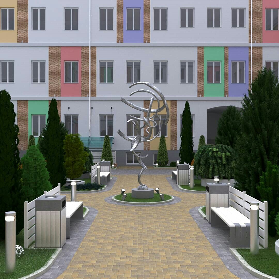 Смотрите как преображается дворик бывшей перчаточной фабрики Смотрите как преображается дворик бывшей перчаточной фабрики