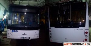 В Гродно прибыл первый автономный троллейбус МАЗ: умеет "приседать" на остановках и оснащен USB-зарядками