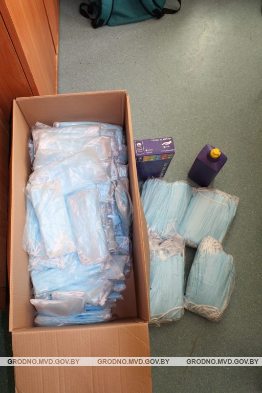 Гродненец скупил маски и дезинфекторы и продавал их с наценкой Фота: grodno.mvd.gov.by