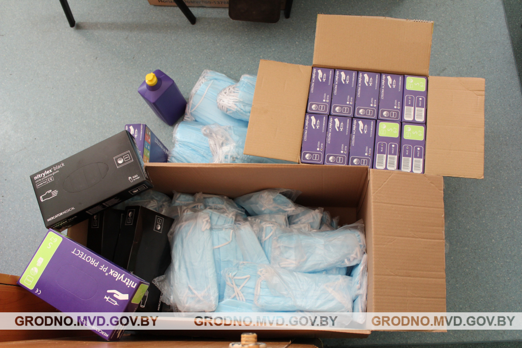 Гродненец скупил маски и дезинфекторы и продавал их с наценкой Фота: grodno.mvd.gov.by