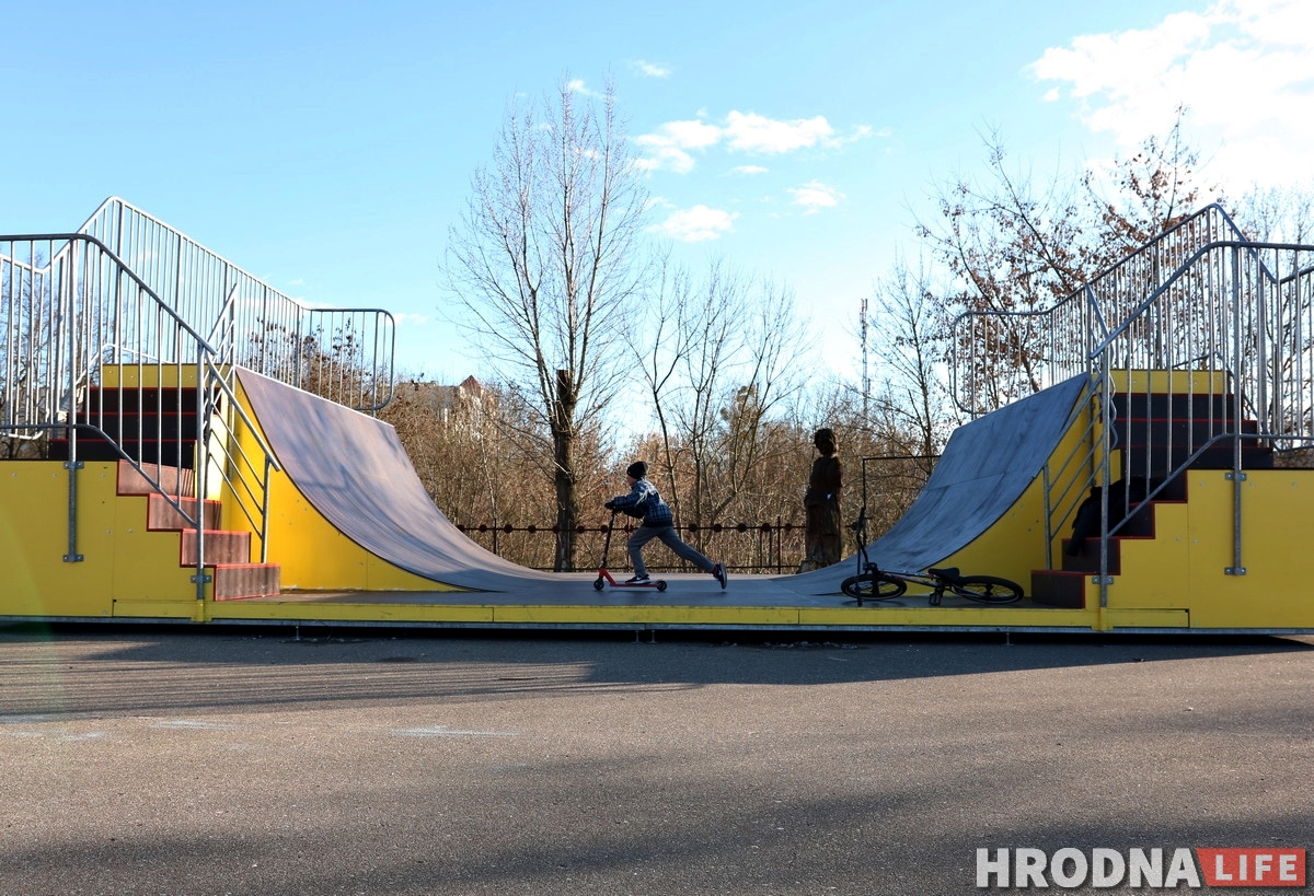 У Гродне з'явілася рампа для экстрэмальных відаў спорту. Гэта падарунак ад тытунёвай фабрыкі
