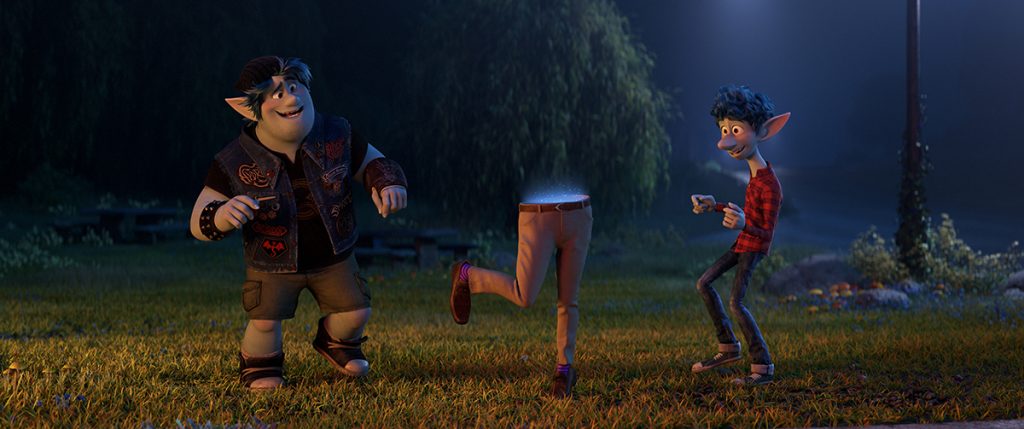 In Disney and Pixar’s “Onward,” brothers Ian and Barley (voiced by Tom Holland and Chris Pratt) are given a gift that allows them to conjure their dad—half of him, anyway—for one magical day. Their subsequent quest to conjure the rest of him is filled with magic, impossible obstacles and some unforgettable moments. Directed by Dan Scanlon and produced by Kori Rae, “Onward” opens in U.S. theaters on March 6, 2020. © 2019 Disney/Pixar. All Rights Reserved.