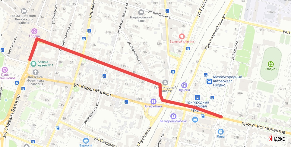 C 21 ліпеня Кірава і частка праспекта Касманаўтаў зноў перакрываюць на шэсць дзён. Уведзены дадатковы маршрут