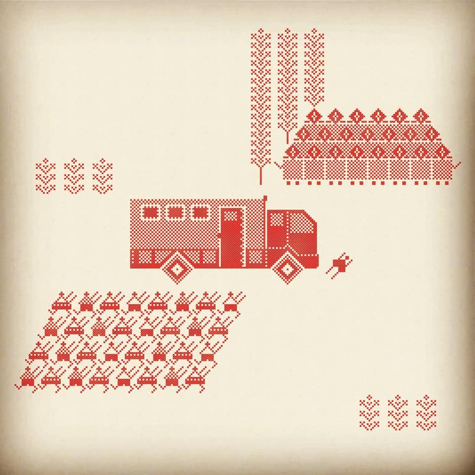 Художница из Гродно "вышила" сюжеты белорусских протестов. Там есть не только автозаки