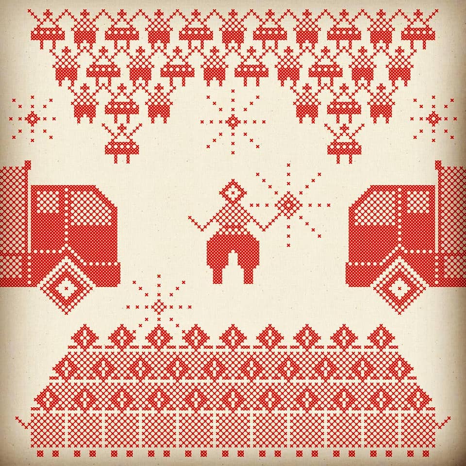 Художница из Гродно "вышила" сюжеты белорусских протестов. Там есть не только автозаки