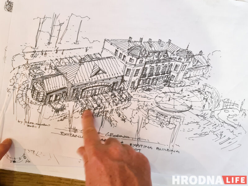 Оранжерея, динозавры и амфитеатр. Что появится возле дворца Четвертинских в Гродно