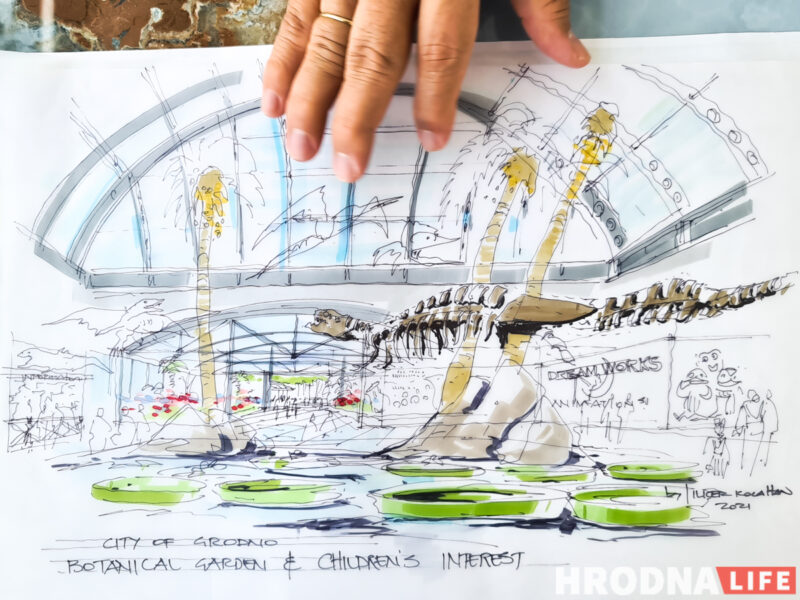 Оранжерея, динозавры и амфитеатр. Что появится возле дворца Четвертинских в Гродно