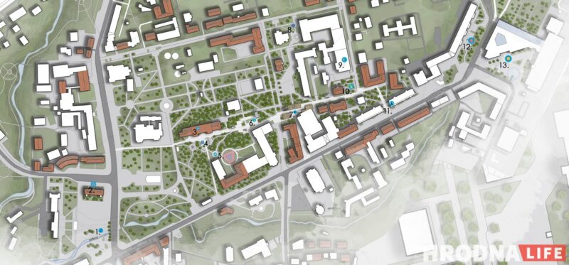 Арт-угол, молодёжное пространство и Городничанка по площади Ленина. Гродненка предлагает сделать центр удобным для горожан