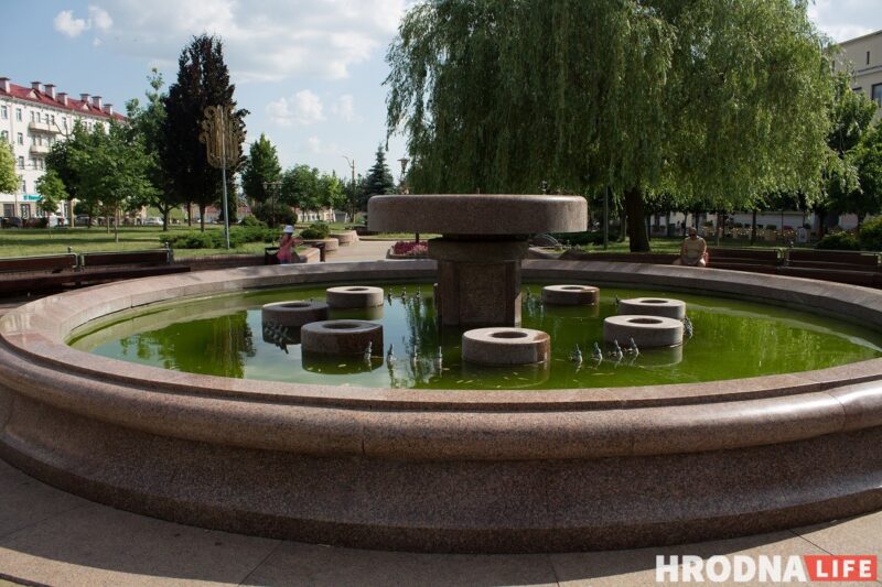 Фонтаны, Нёман и Городничанка. От жары гродненцы прячутся в воду