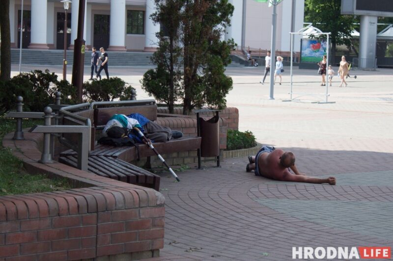 Фонтаны, Нёман и Городничанка. От жары гродненцы прячутся в воду