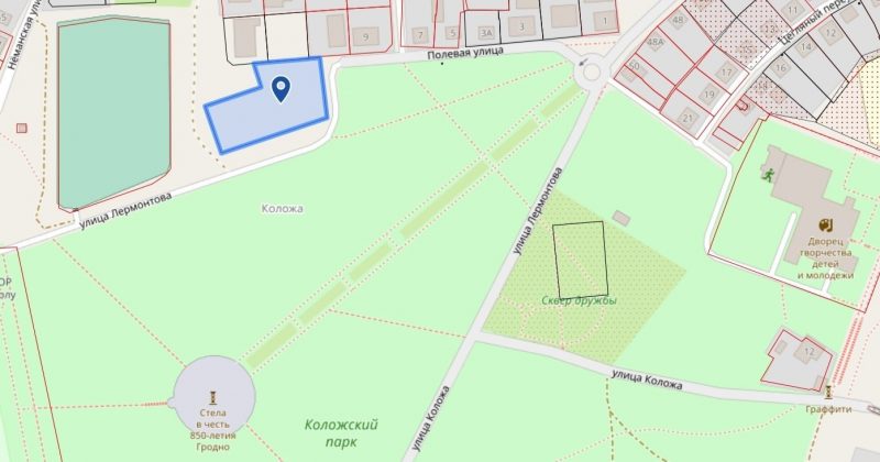 В Коложском парке (снова) обещают теннисные корты. Их строят уже 12 лет