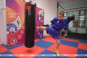 Лукашенко открыл в Гродно новый зал для кикбоксинга