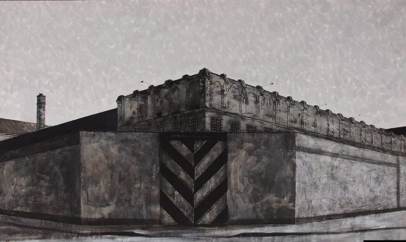 Картина Сергея Гриневича "Гродненская тюрьма" Карціна Сяргея Грыневіча "Гродзенская турма"