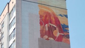 Еще один мурал высотой 9 этажей начали рисовать в Гродно. Смотрите, где он появится