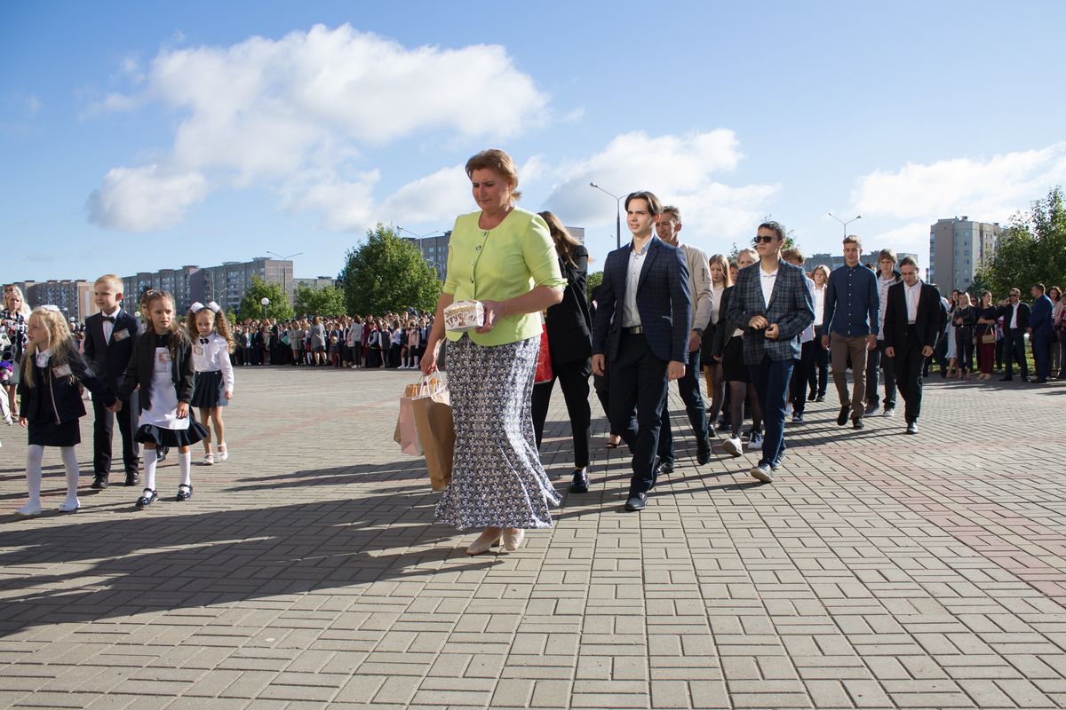 Линейка на 1 сентября 2022 в школе №37 в Гродно