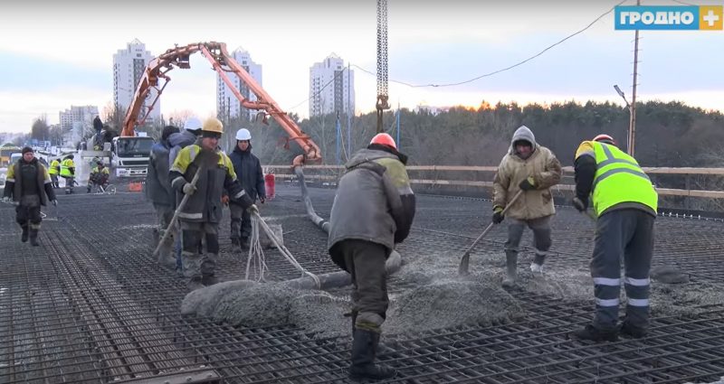 130 кубов бетона и ледяная корка. Как идут работы на Новом мосту новый мост гродно