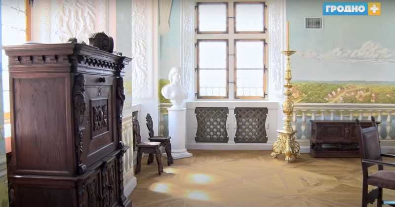 алебастровый зал в старом замке в гродно