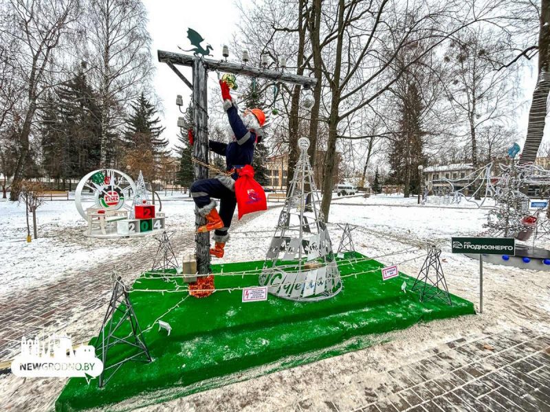 В Гродно открыли аллею из полусотни "дизайнерских" елок: фото