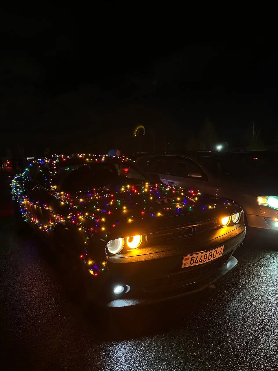 Посмотрите, какие новогодние фигуры выстраивают гродненцы из автомобилей: зубр, василек, снежинка (фото и видео разных лет)