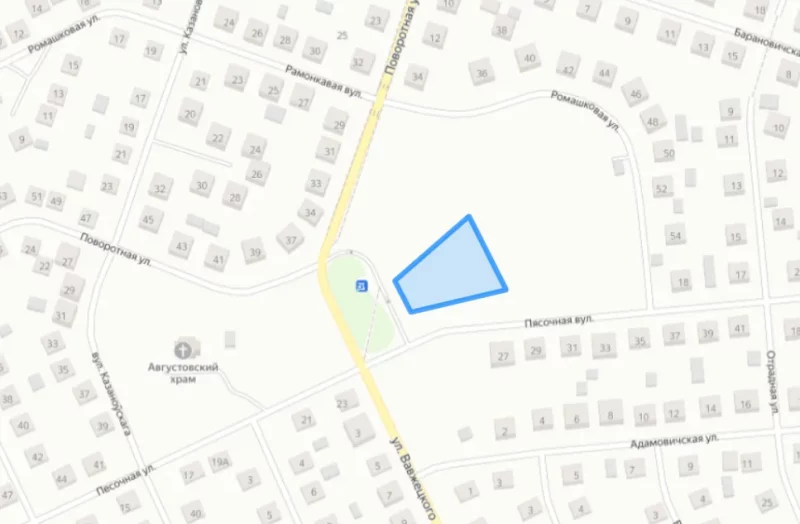 Участок под костел в Барановичах