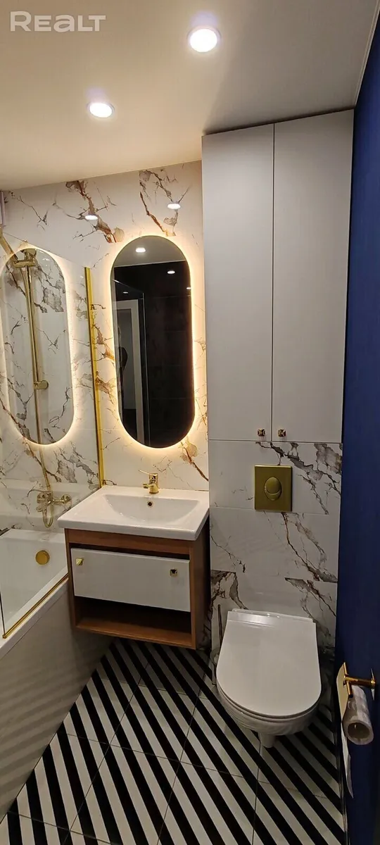 Санвузел у кватэры на Горкага 65