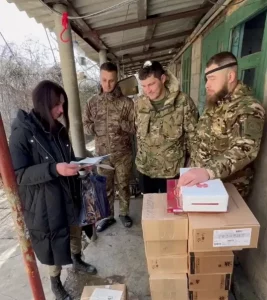 Ксения Лебедева передает подарки от Гавриилы из Гродно