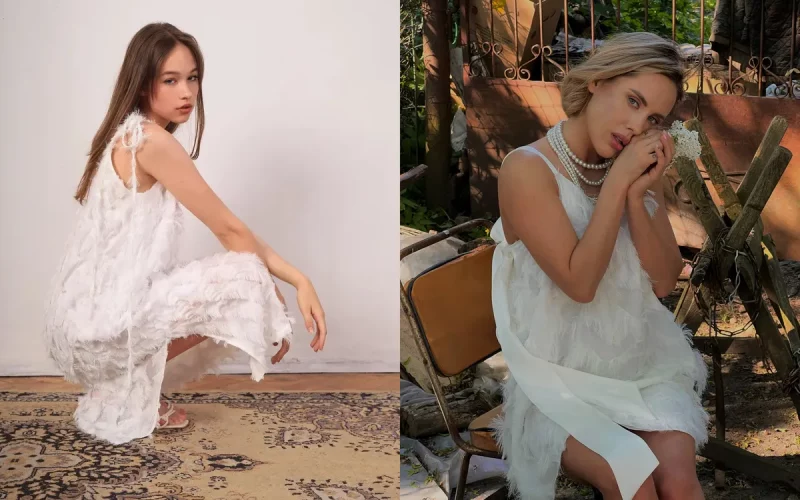 Модники Гродно поссорились из-за платья в перышки. Юрист объяснил, есть ли здесь плагиат Платья NATASHA TSU RAN и KRIKATE.