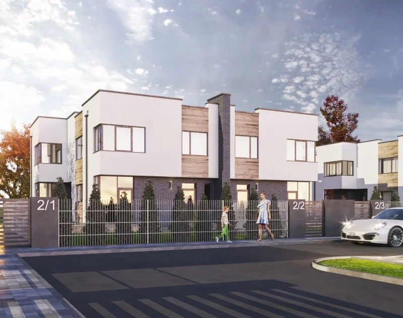 Визуализация проекта таунхаусов в Грандичах.