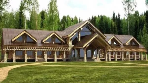 Рендер проекта гостиницы в парке "Августовский канал". Источник: grodnoinvest.by