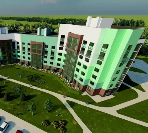 Рендер дома с террасами на Фолюше. Источник: ghb.by