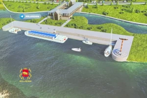 Чиновники не могут решить, что важнее: водное такси или скейтпарк. Концепцию набережной Немана вынесут на общественное обсуждение Визуализация проекта по благоустройству набережной Немана в Гродно. Источник: "Пул4 Регион"