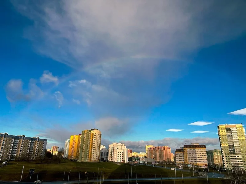 В Гродно заметили зимнюю радугу - это редкое явление в это время года
