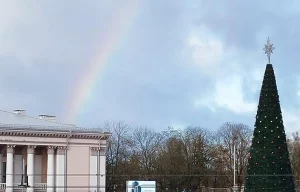 Зимняя радуга в Гродно. Фото: Наталья Храброва, Facebook-группа "Гродно"