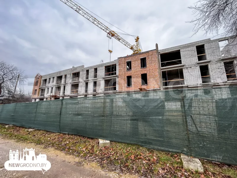 Строительство домов на месте исторических казарм на Щорса. Фото: Newgrodno.by