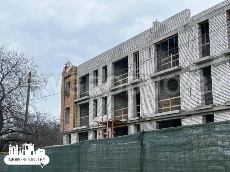 Строительство домов на месте исторических казарм на Щорса. Фото: Newgrodno.by