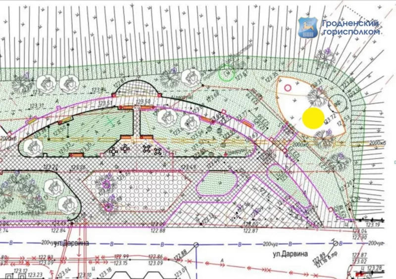 Месца размяшчэння новай скульптуры ў Гродна