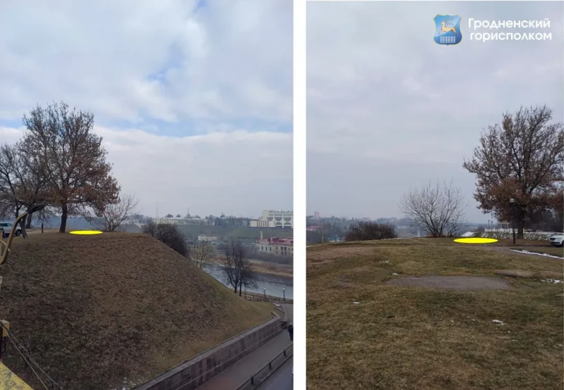 Месца размяшчэння новай скульптуры ў Гродна