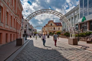 "Будет капать на головы" - что гродненцы думают о новых цветочных арках на Советской Цветочные арки на Советской. Фото: Александр Архипов в Facebook