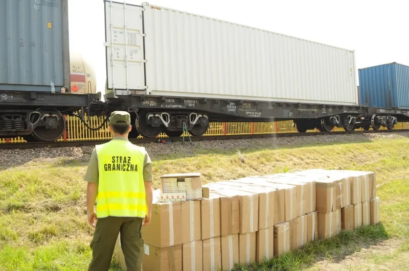 Изъятие контрабандных сигарет. Фото: Strazgraniczna.pl