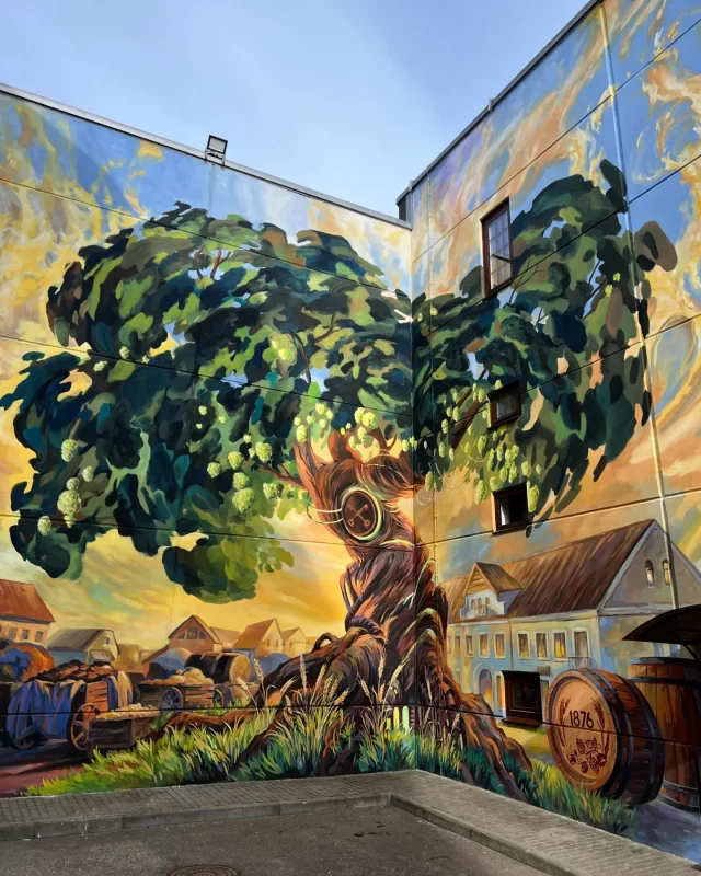 Мурал на "Музее Лидского бровара"