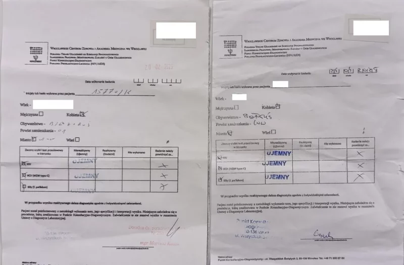 Как выглядят результаты тестов на ВИЧ