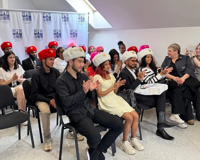 Иностранные студенты в Русском доме. Фото: Русский дом в Гродно