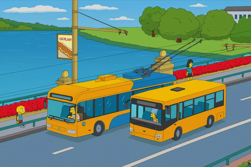 Море желтого цвета: как бы выглядел Гродно в мире «Симпсонов»