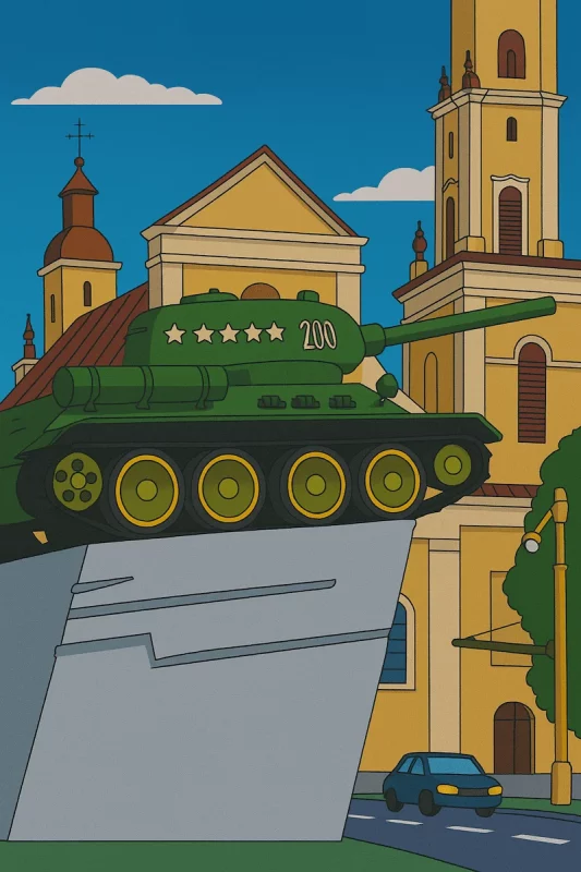 Море желтого цвета: как бы выглядел Гродно в мире «Симпсонов»