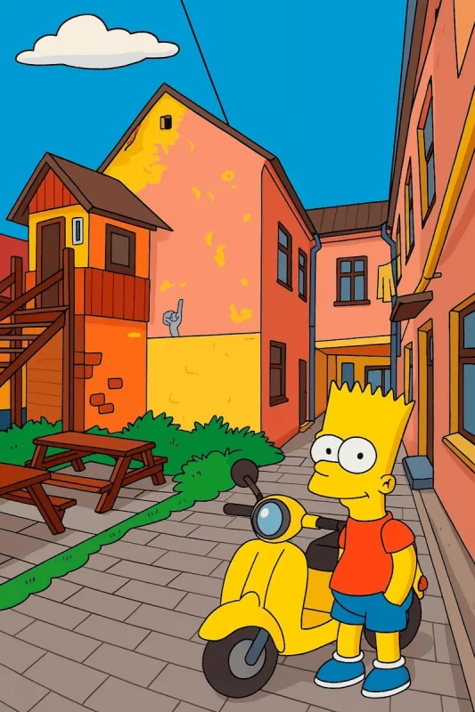 Море желтого цвета: как бы выглядел Гродно в мире «Симпсонов»