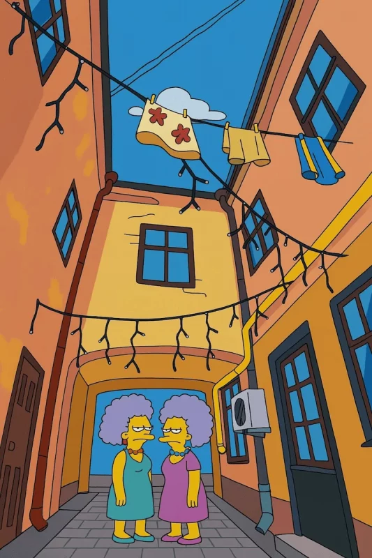 Море желтого цвета: как бы выглядел Гродно в мире «Симпсонов»