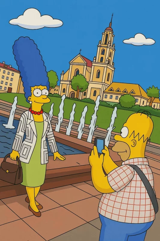 Море желтого цвета: как бы выглядел Гродно в мире «Симпсонов»